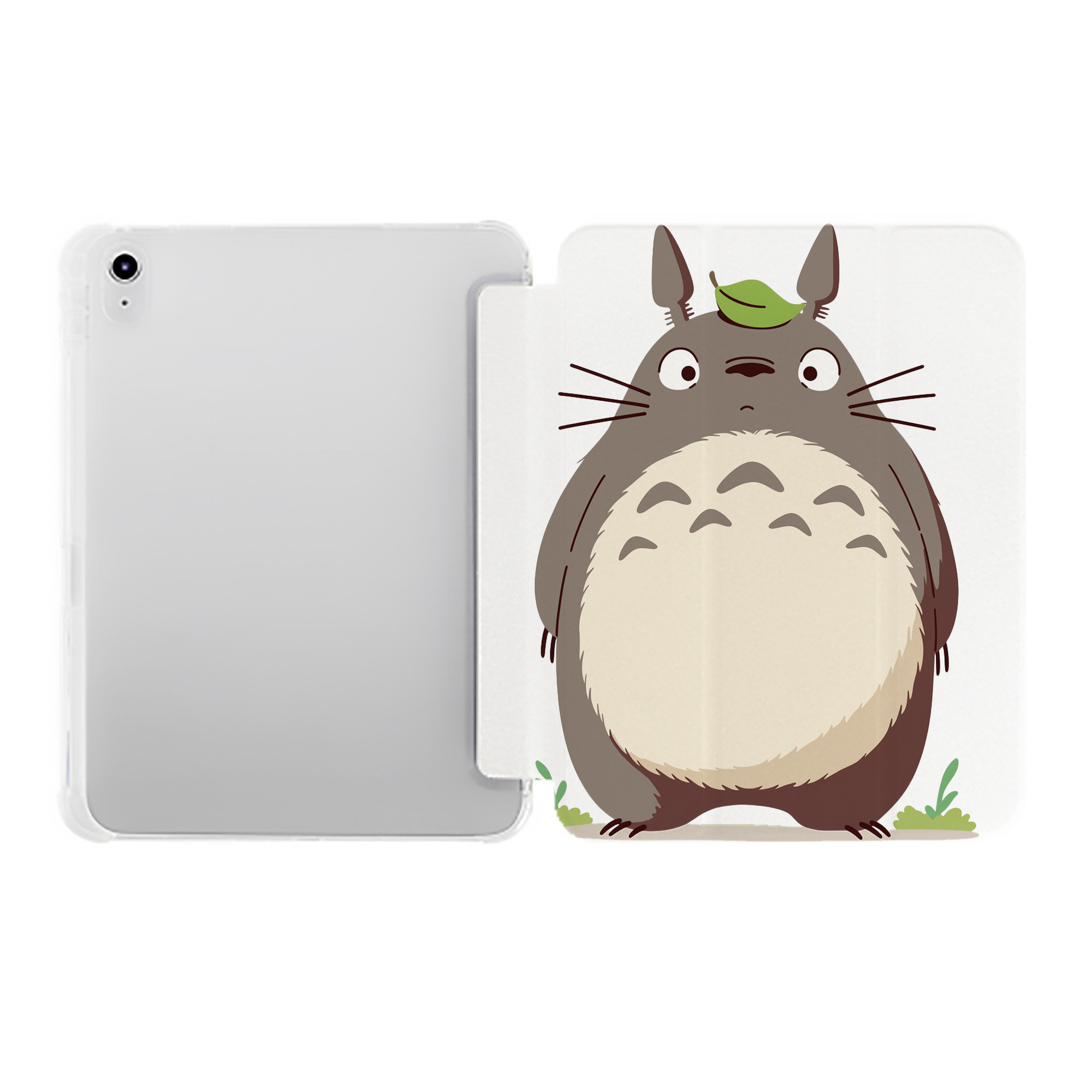 （画像用） となりのトトロ 草壁メイ 草壁サツキ My Neighbor Totoro Satsuki Kusakabe Mei Kusakabe IPad ケース ペン収納付き 三つ折りスタンド PUレザー×シリコン 対応機種9.5/10.5/10.9インチ
